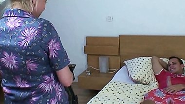 Horny guy fucks busty 70 year old grandma