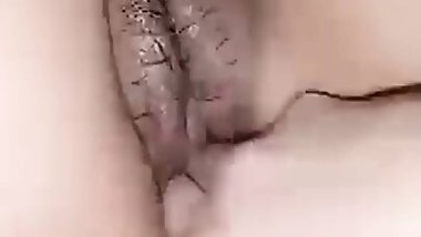 Fisting and licking chubby wife pussy