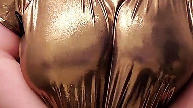 Pink Vamp teases you with her huge bouncing boobs and hard nipples