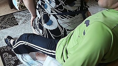 milf with skillful hands masturbates my cock until I cum