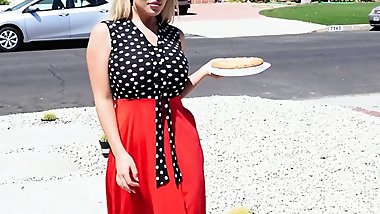 MomShoot - Lucky Stud Gets To Taste His Hot Milf Neighbor&rsquo;s Big Tits And Cherry Pie