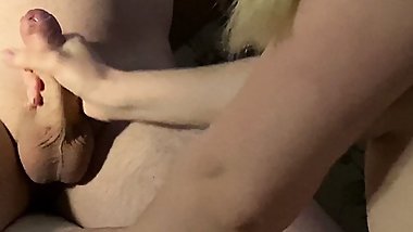 OIL HANDJOB WITH PROSTATE STIMULATOR