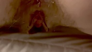 Close-Up Hairy Pussy from Behind &ndash; American Milf Porn