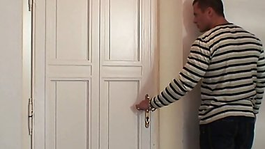 Girlfriend&rsquo;s busty mother riding his cheating cock