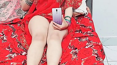 Punjabi Wife Masturbating While She is Watching Porn On Her Mobile With Loud Moaning