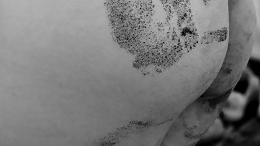 My mom leaves me home alone and I touched my big natural breasts for you