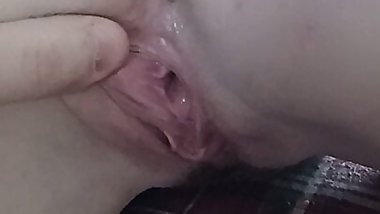 My submissive slut has hands free no touch orgasm with contractions close-up