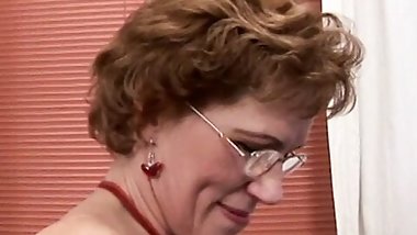 Mature cougar with small tits loves getting young dick in her cunt