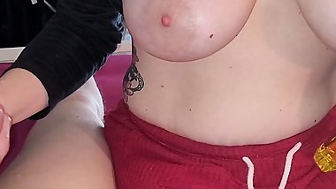 hot handjob with oil and sexy tits fuck...come and watch me!