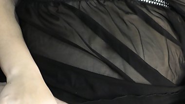 Cuckold hubby found his hotwife with a creampied pussy and starts to jerk off until he gives her a huge cumshot! - Milky