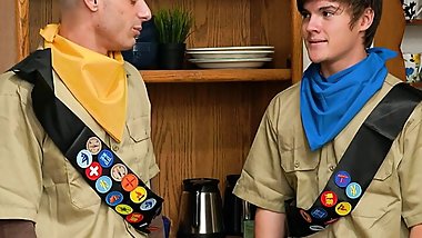 Mom Swap - Athletic Boys In Scout Uniforms Swap Their Busty Stepmoms And Pound Them On The Couch