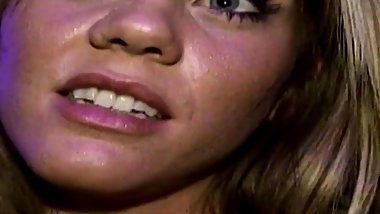 Skinny blonde slut with small tits gets a creampie after Sex