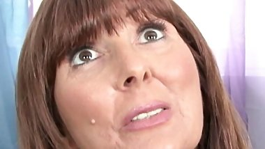 Brunette Mature with big boobs picked up in public by a BBC