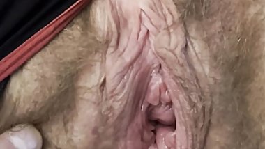 Blindfolded American Milf BDSM Leg Harness Hairy Pussy Porn