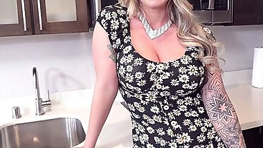 Big Tit Stepmom Takes Care Of Stepson With Sloppy Blowjob