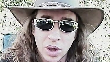 Two men fuck wild slut wearing leggings in bed