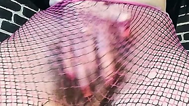 depraved masturbation of an unshaven pussy of a hairy milf