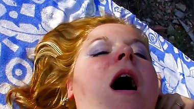 Chubby french redhead milf tries outdoor anal amateur porn