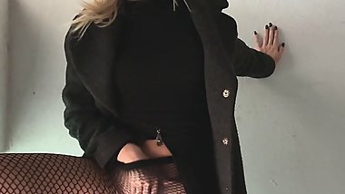 Kris masturbation public multi squirting in pantyhose