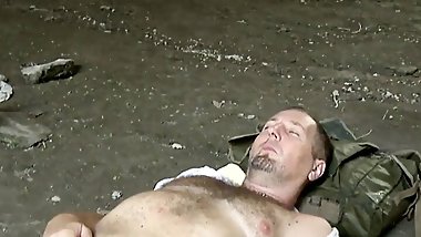 Horny mature in high heels has sex with stranger on beach