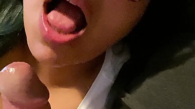 Throbbing BLOWJOB FROM MY STEPMOM WITH BIG CUMSHOT IN HER MOUTH!