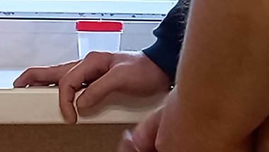 the nurse jerks off my cock and takes a sperm sample #3