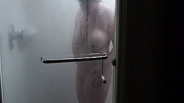 A Quick Shower at the Hotel