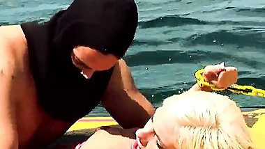 Blonde teen Christine Alexsis has sex on the high seas