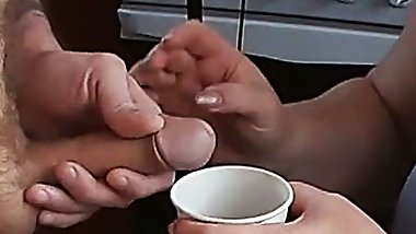 jerked off the sperm into my coffee glass #3