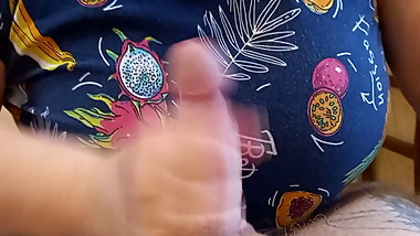 blowjob and penis masturbation from mature fat woman 5