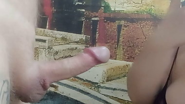 I fill my wife's mouth with cum after a blowjob close-up 2