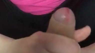 She has fun masturbating her boyfriend in the afternoon