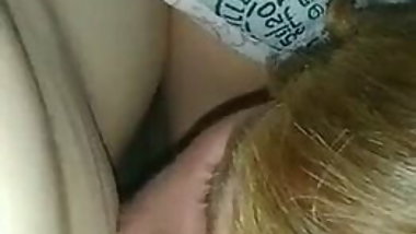 Daddy eating mommy out getting her all nice a wet