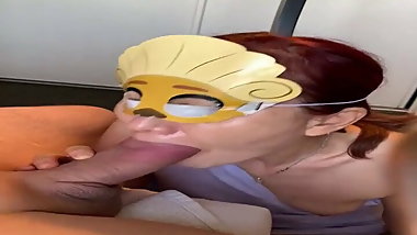 Long Sunday morning blowjob with my Korean milf