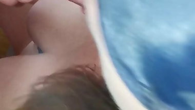 Big tiitted milf gags on my cock