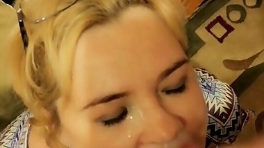 Russian wife &ndash; blowjob and facial