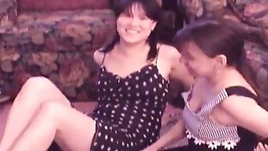 Fucked an Asian teen with my mature wife