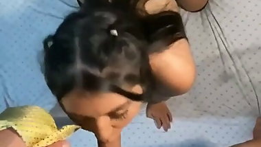 Stepmom sucking cock