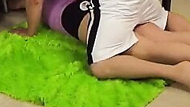 wrestling between mom and son ended with hot fuck