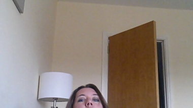 Dirty slut wife spanks her tits and pussy, then rubs herself!