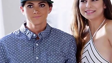 Stepmom oral and rimmed by teens and dominant tomboy gf