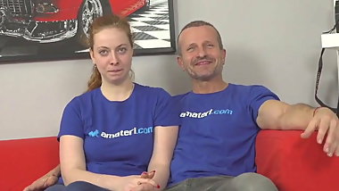 handjob POV horny ginger gets fucked by a pro step mom colle