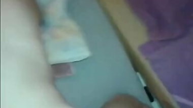 Mom fucking on all fours and cum on her tits