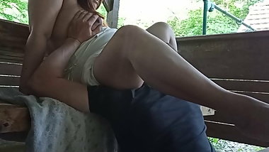 Stranger licks my dogging wife&rsquo;s boobs and pussy outdoors