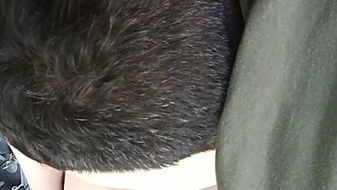 Stranger licks boobs and pussy of my dogging slutty wife