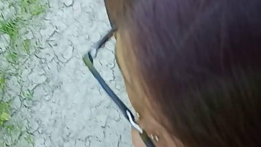 Dogging wife sucks stranger&rsquo;s big cock from car