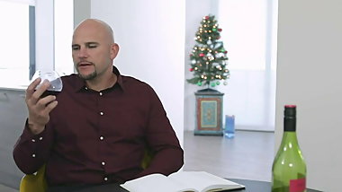 tiny angel gets fucked on christmas handjob stepmom