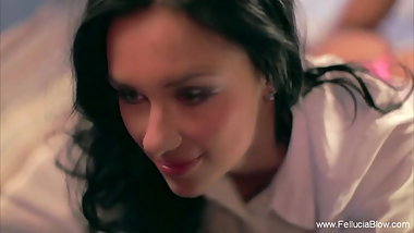 Laying On The Bed &ndash; Erotic Blowjob And cumshot