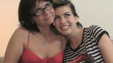 Perverted old couple have fun with teen girl