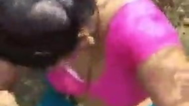 Desi Tamil couple in farm fields
